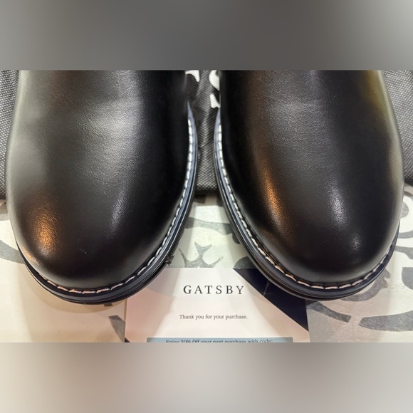 New Gatsby Black Leather Men\'s Wide Shoes Orthopedic 10.5 main image 7